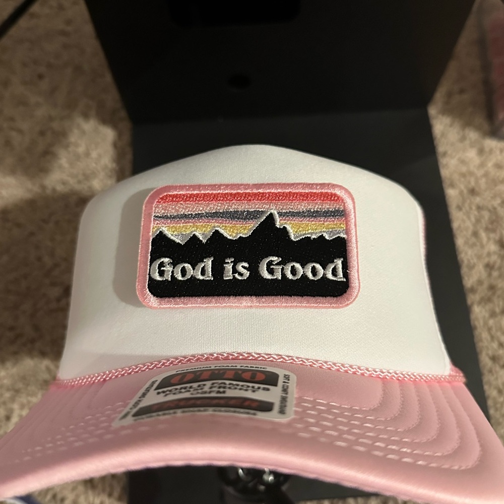 OTTO Pink and White Kids Trucker Hat